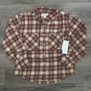 Treasure & Bond Plaid Oversized Flannel Shirt